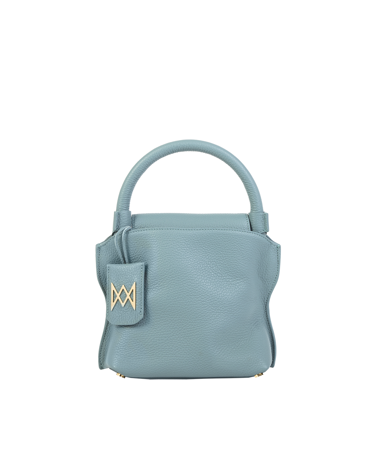 Light Blue Leather Tote- Calf Leather